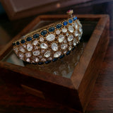 FINEST QUALITY REAL GOLD PLATED POLKI KUNDAN BANGLE