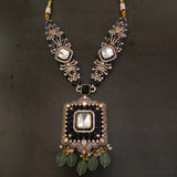 FINEST QUALITY POLKI KUNDAN NECKLACE WITH EARRINGS