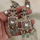 FINEST QUALITY POLKI KUNDAN NECKLACE WITH EARRINGS