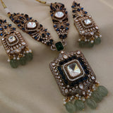 FINEST QUALITY POLKI KUNDAN NECKLACE WITH EARRINGS