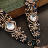 FINEST QUALITY POLKI KUNDAN NECKLACE WITH EARRINGS