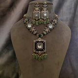 FINEST QUALITY POLKI KUNDAN NECKLACE WITH EARRINGS