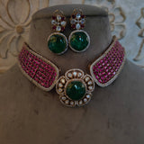 EXCLUSIVE POLKI KUNDAN CHOKER WITH EARRINGS