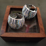 FINEST QUALITY CZ STONE LOOP EARRINGS