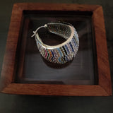 FINEST QUALITY CZ STONE LOOP EARRINGS