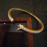 FINEST QUALITY PAIR OF BANGLES WITH CZ STONE (OPENABLE)