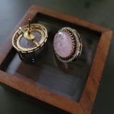 ROSE QUARTZ DOUBLET STONE STUDS