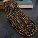 REAL TIGER EYE FIVE LAYER STRING