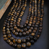 REAL TIGER EYE FIVE LAYER STRING