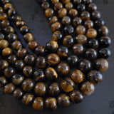 REAL TIGER EYE FIVE LAYER STRING