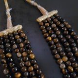 REAL TIGER EYE FIVE LAYER STRING
