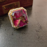 FINEST QUALITY STONE EARRINGS AND RING SET