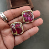 FINEST QUALITY STONE EARRINGS AND RING SET