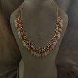 REAL ROSE QUARTZ HANGING DESIGNER NECKLACE