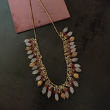 REAL ROSE QUARTZ HANGING DESIGNER NECKLACE