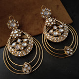 DESIGNER POLKI KUNDAN STATEMENT EARRINGS