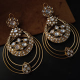 DESIGNER POLKI KUNDAN STATEMENT EARRINGS