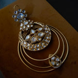DESIGNER POLKI KUNDAN STATEMENT EARRINGS
