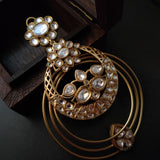 DESIGNER POLKI KUNDAN STATEMENT EARRINGS