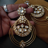 DESIGNER POLKI KUNDAN STATEMENT EARRINGS