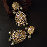 FINEST QUALITY BIKANERI KUNDAN NECKLACE WITH EARRINGS