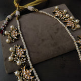 FINEST QUALITY BIKANERI KUNDAN NECKLACE WITH EARRINGS