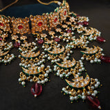 FINEST QUALITY BIKANERI KUNDAN CHOKER WITH EARRINGS