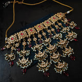 FINEST QUALITY BIKANERI KUNDAN CHOKER WITH EARRINGS