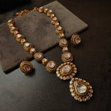 MOISSANITE STONE NECKLACE WITH EARRINGS