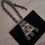 TRIBAL SILEVR PLATED NECKLACE