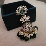 POLKI KUNDAN AND SEMI PRECIOUS STONE EARRINGS