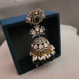 POLKI KUNDAN AND SEMI PRECIOUS STONE EARRINGS
