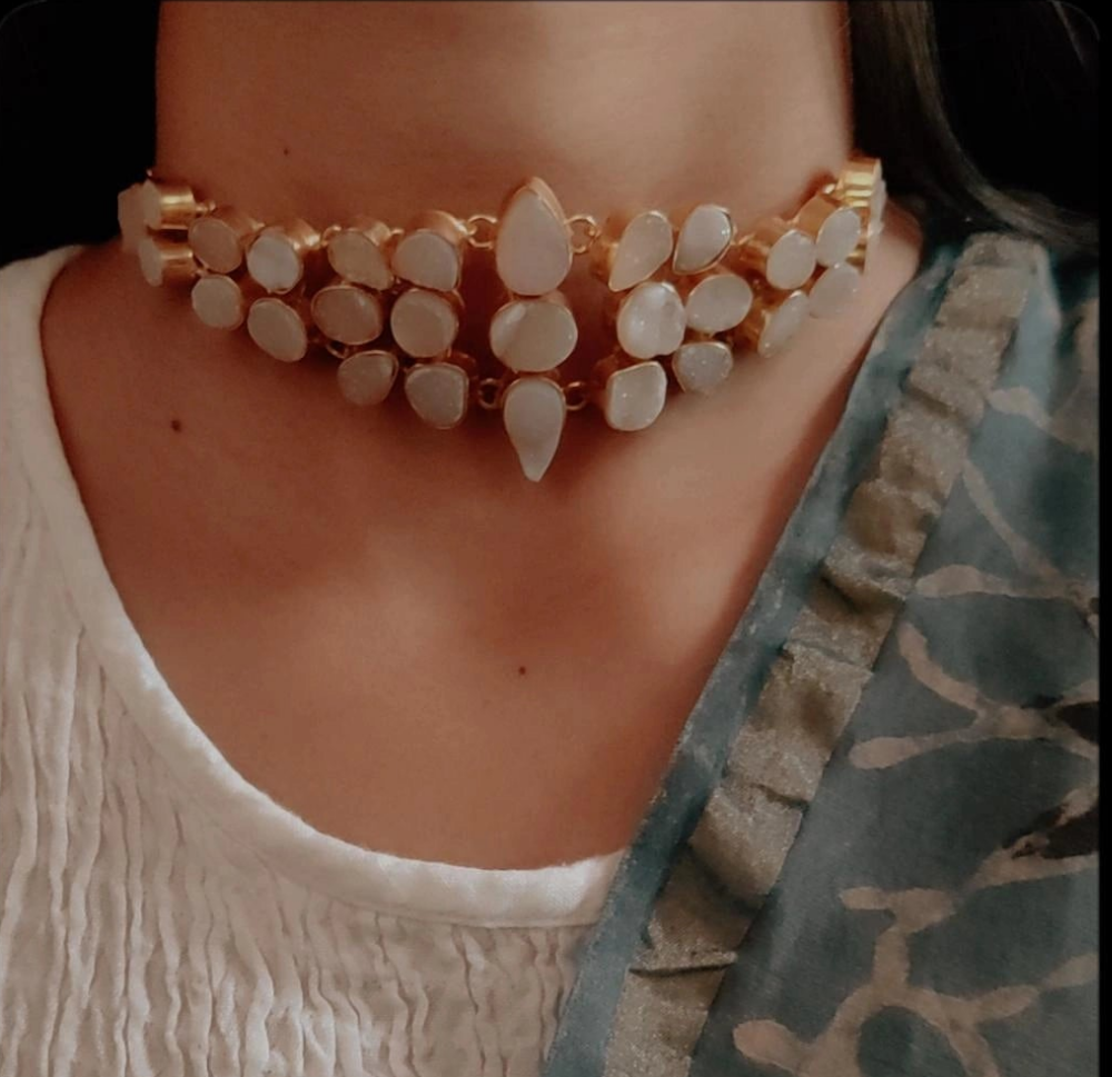 Dress Jewellery Choker For Western Dress Lehenga Choli Indo Western Choker For Western Dress SEMI PRECIOUS STONE CHOKER Wearmebyradhaji Dress Jewellery Choker For Western Dress Lehenga Choli Indo Western Choker For Western Dress SEMI PRECIOUS STONE CHOKER Wearmebyradhaji