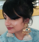 STATEMENT TRIBAL SILVER PLATED DUAL TONE JHUMKAAS