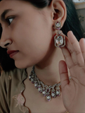 DESIGNER VICTORIAN CHOKER WITH EARRINGS