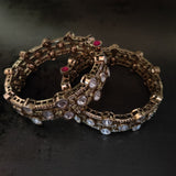 DESIGNER EXCLUSIVE POLKI KUNDAN OPENABLE BANGLES (PAIR)