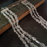 WEAR ME EXCLUSIVE SEMI PRECIOUS STONE (MOON STONE) THREE LAYER STRING