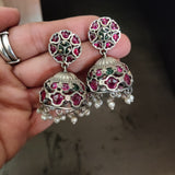TRIBAL SILVER PLATED EXCLUSIVE EARRINGS