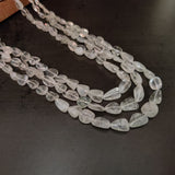 WEAR ME EXCLUSIVE SEMI PRECIOUS STONE (MOON STONE) THREE LAYER STRING