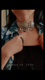 TRIBAL SILVER PLATED CHOKER
