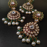 FINEST QUALITY POLKI KUNDAN CHOKER WITH EARRINGS AND MAANGTIKKA