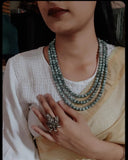 AFRICAN TURQUOISE THREE LAYERS STRING