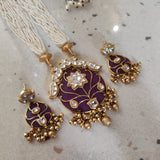 DESIGNER FINEST QUALITY MEENAKARI WORK NECKLACE WITH EARRINGS