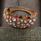 FINEST QUALITY REAL GOLD PLATED POLKI KUNDAN BANGLE