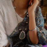 REAL LABRADORITE AND MOTHER OF PEARL EXCLUSIVE NECKPIECE