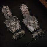 TRIBAL SILVER PLATED EARRINGS