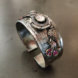 EXCLUSIVE TRIBAL SILVER PLATED DESIGNER ADJUSTABLE BANGLE
