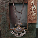 TRIBAL SILVER PLATED DUAL TONE NECKPIECE