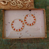 SEMI PRECIOUS STONE LOOP EARRINGS