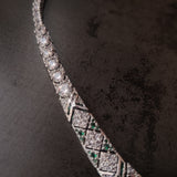 EXQUISITE IMITATION EMERALD STONE NECKLACE